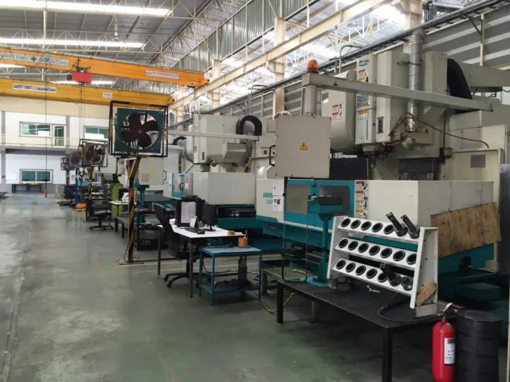 CNC machining centre at the OKSAN factory