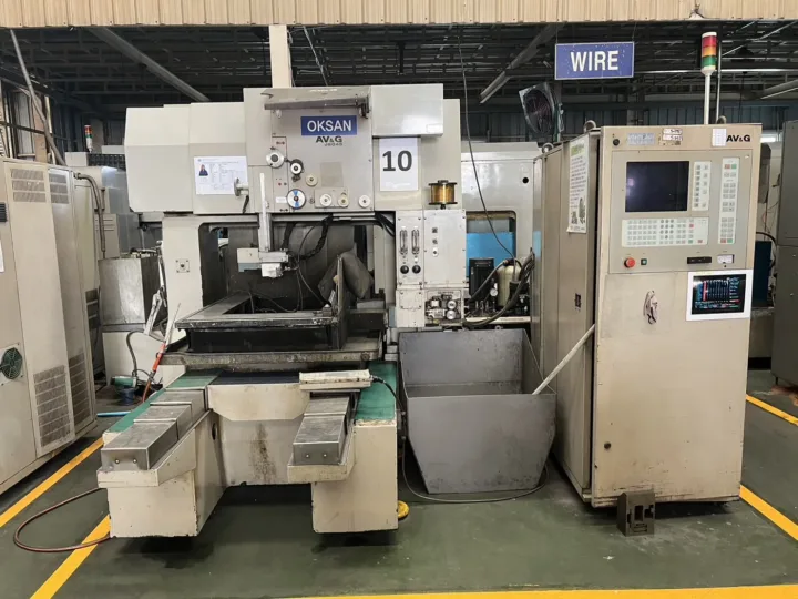 Wire EDM machine at the OKSAN factory
