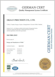 ISO 9001:2015 certificate